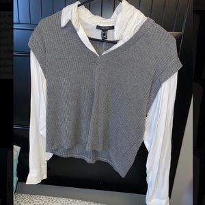 Sweater Vest + button up shirt
